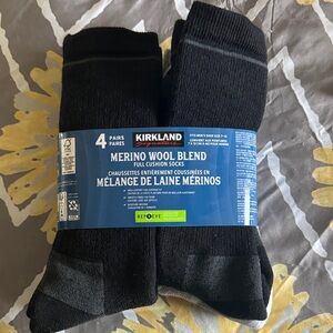 Kirkland Signature Dark Gray Merino Wool Blend Socks - 4 Pack